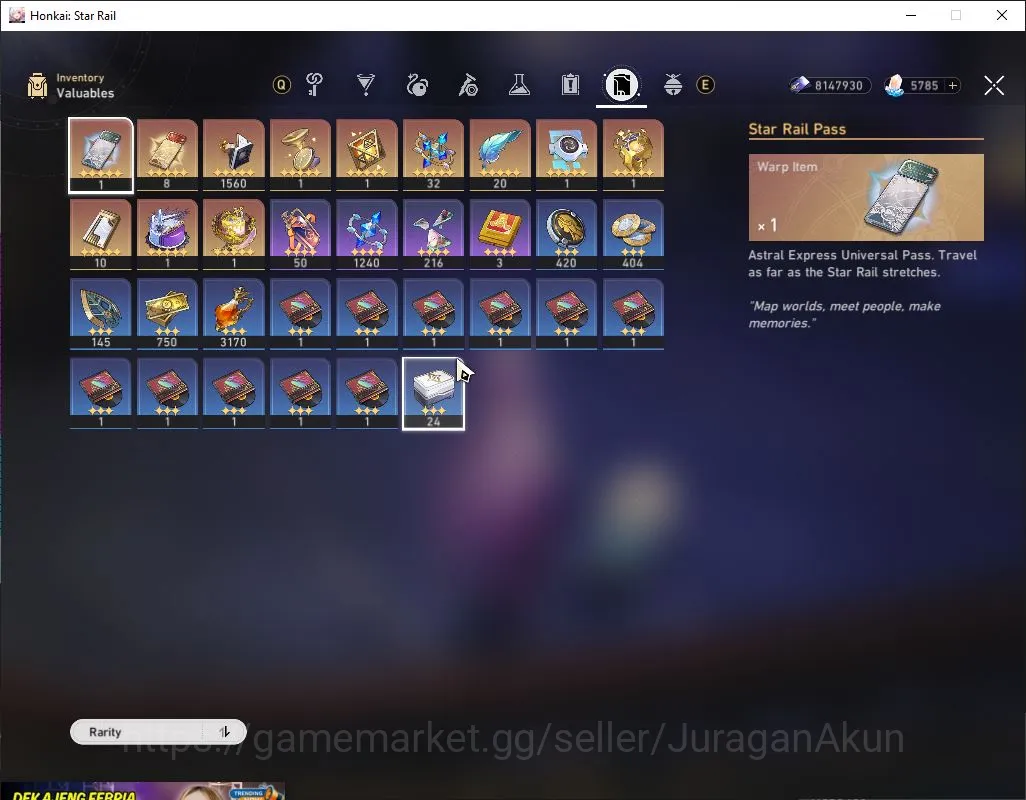 Honkai Star Rail Accounts Mid Game ASIA[TL70] +HI3 |7 limited[Castoric +Sign,Black Swan+Sign,Dan 6