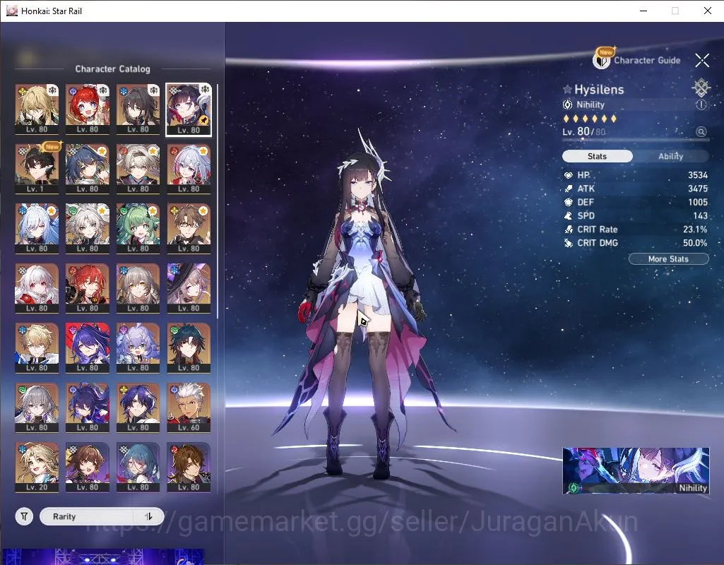 ASIA|TL 70| 15 Limited |B3 E2+Sign,Hysilens+Sign,Jingliu+Sign,Yunli E1,Firefly,Huohuo,Etc|MC Female|Amphoreus|Check SS(HSR3804) Honkai Star Rail End Game ASIA|TL 70| 15 Limited |B3 E2+Sign,Hysilens+Sign,J image 1