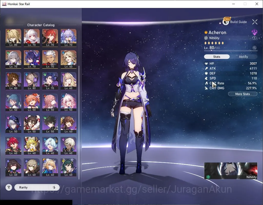 Honkai Star Rail Accounts Mid Game ASIA [TL70]8 Limited [Phainon,The Herta+Sign,Acheron E2+Sign,Aventurine+Sign,Tribbie 7