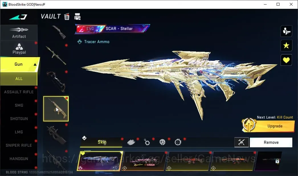 Blood Strike Accounts High-End ASIA|EVO SCAR Stellar Lv3|7 ETERNAL(JET Comet MAX,KAG-6 Inkforge Lv3,Uzi Star Lv4,EMMA 1