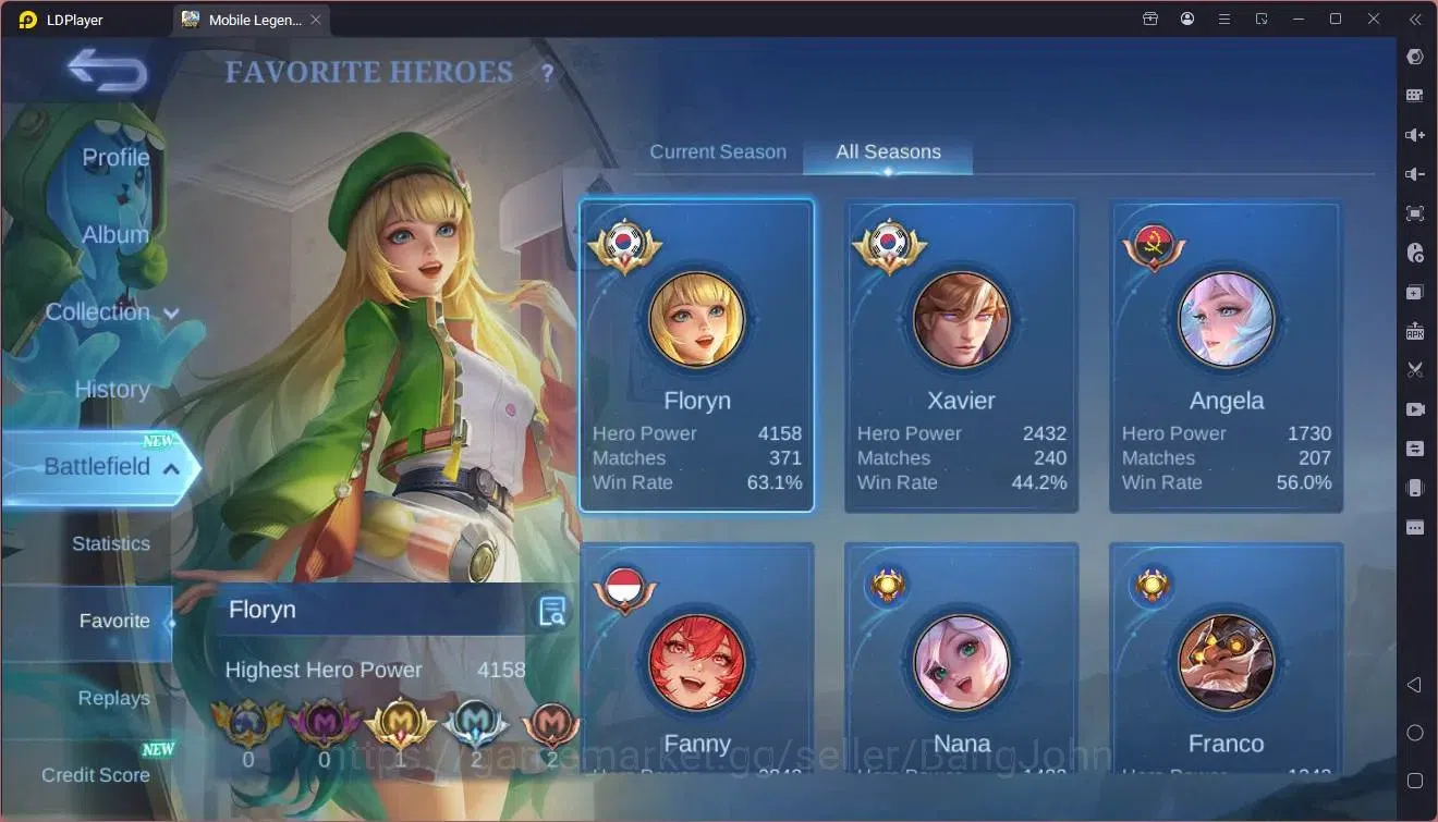Mobile Legends: Bang Bang Accounts Global|Hero 86|Skin 150|Expert|5-STAR Angela|CC Na image 14