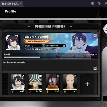 BLEACH: Soul Resonance Accounts Nuvere SEA |Lv.41| 4 SSR 2 Sign (Kaname,Madarame,(Kisuke,BambiettaB1)+sign)|Log Google|Check