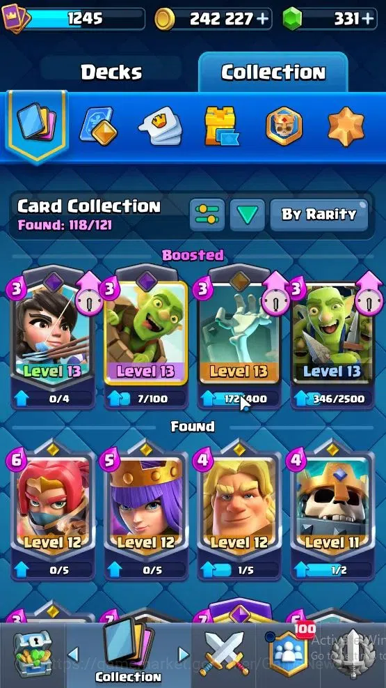 Clash Royale Accounts Lv 1245|Trophy 7826|KTL 13|Card 118/121|2 Hero 6 E image 13
