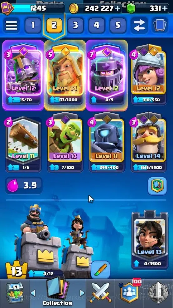 Clash Royale Accounts Lv 1245|Trophy 7826|KTL 13|Card 118/121|2 Hero 6 E image 4