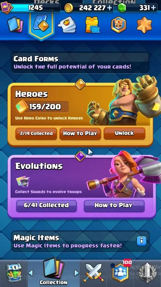 Clash Royale Accounts Lv 1245|Trophy 7826|KTL 13|Card 118/121|2 Hero 6 E image 5