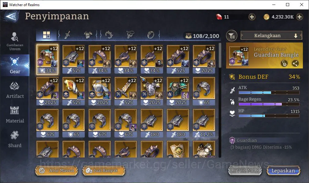 Watcher of Realms Accounts Global 60x|Lv25| 316K Power | 2 Lord [Valderon,Ven image 9
