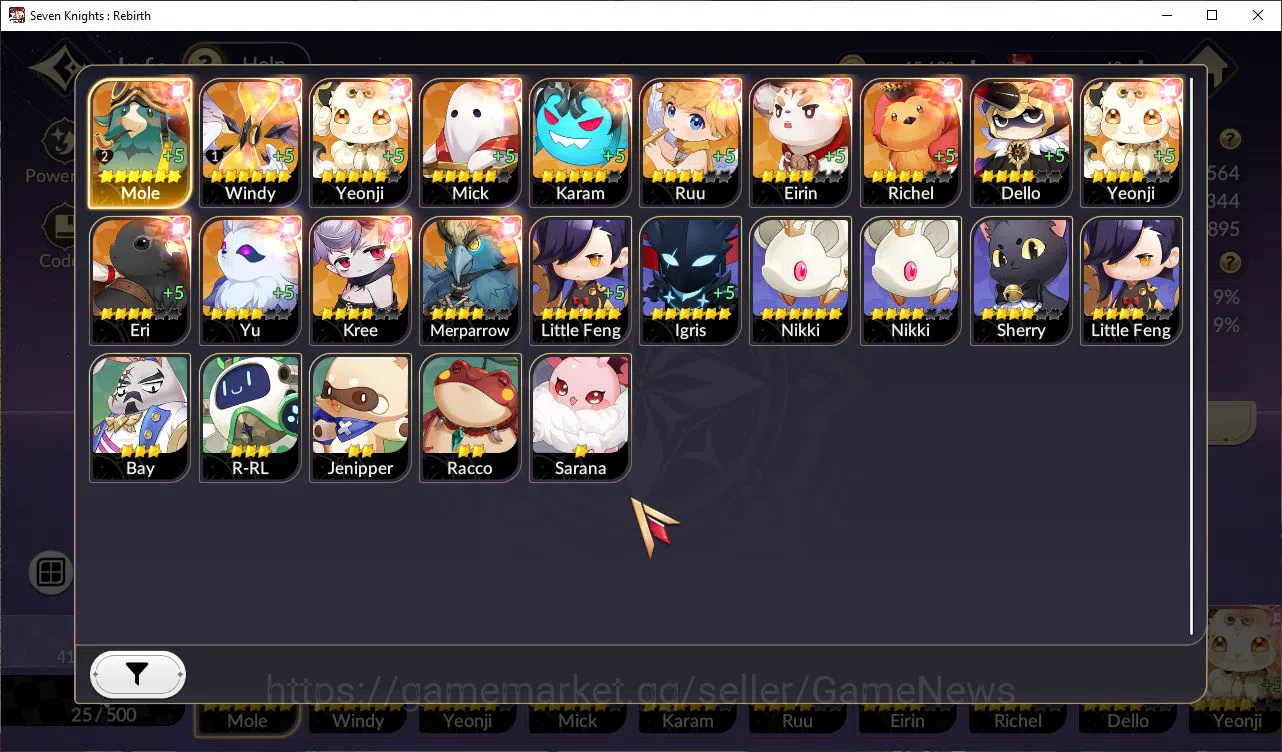 Seven Knights Re:Birth Accounts Global Sea|4 Ex-7k [Fai,Juri,Rosie,Melia]& 17 TC6+ image 5