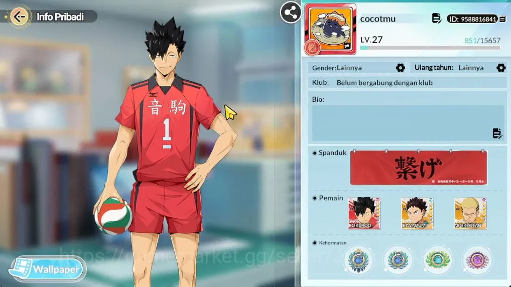HAIKYU!! FLY HIGH Accounts [SEA]Lv27|44 DM|UR Tetsuro Kuroo+Memo + 5 SSR (Kyo image 1