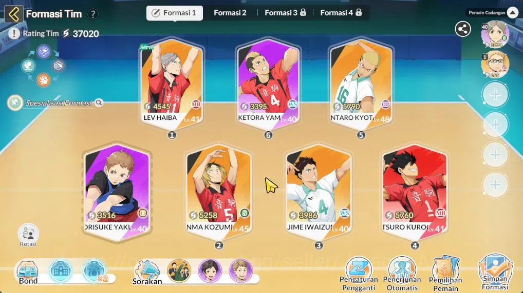 HAIKYU!! FLY HIGH Accounts [SEA]Lv27|44 DM|UR Tetsuro Kuroo+Memo + 5 SSR (Kyotani,Kenma,Haiba,Hajime,Tsukishima),Etc|Log 4