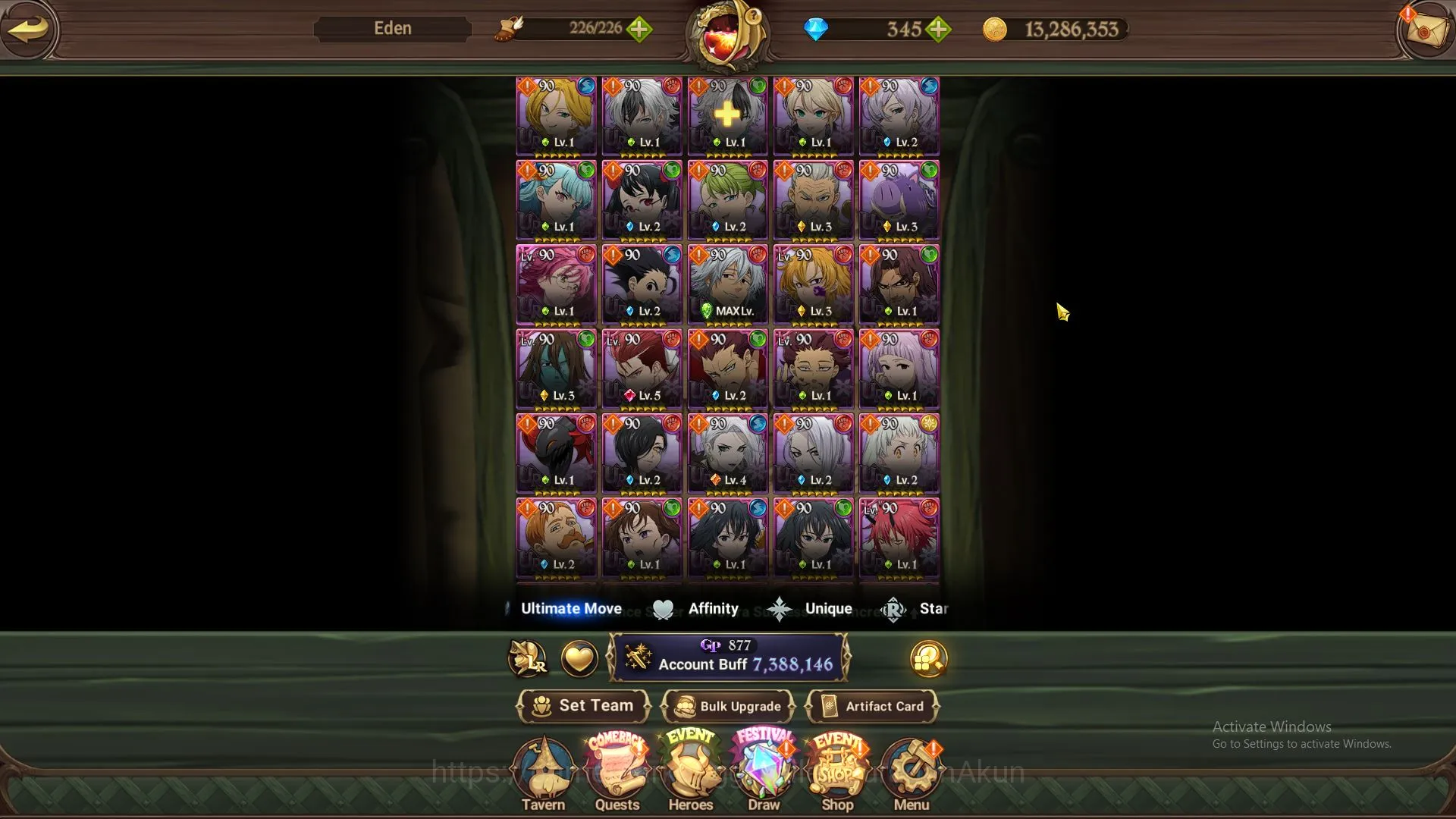 The Seven Deadly Sins: Grand Cross Accounts ASIA|7,3M CC|8 LR+12 UR+Many Collabs+345 Gems|Glox image 2