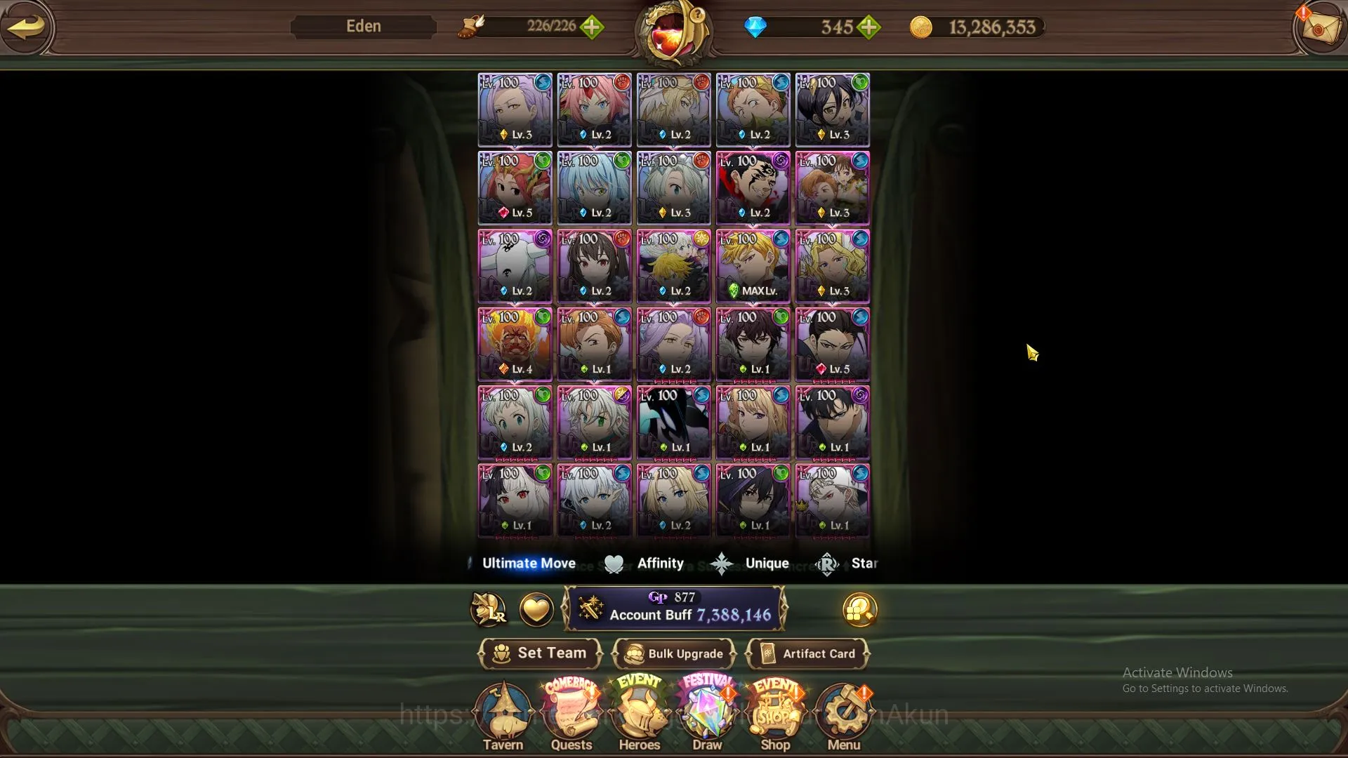 The Seven Deadly Sins: Grand Cross Accounts ASIA|7,3M CC|8 LR+12 UR+Many Collabs+345 Gems|Glox image 4