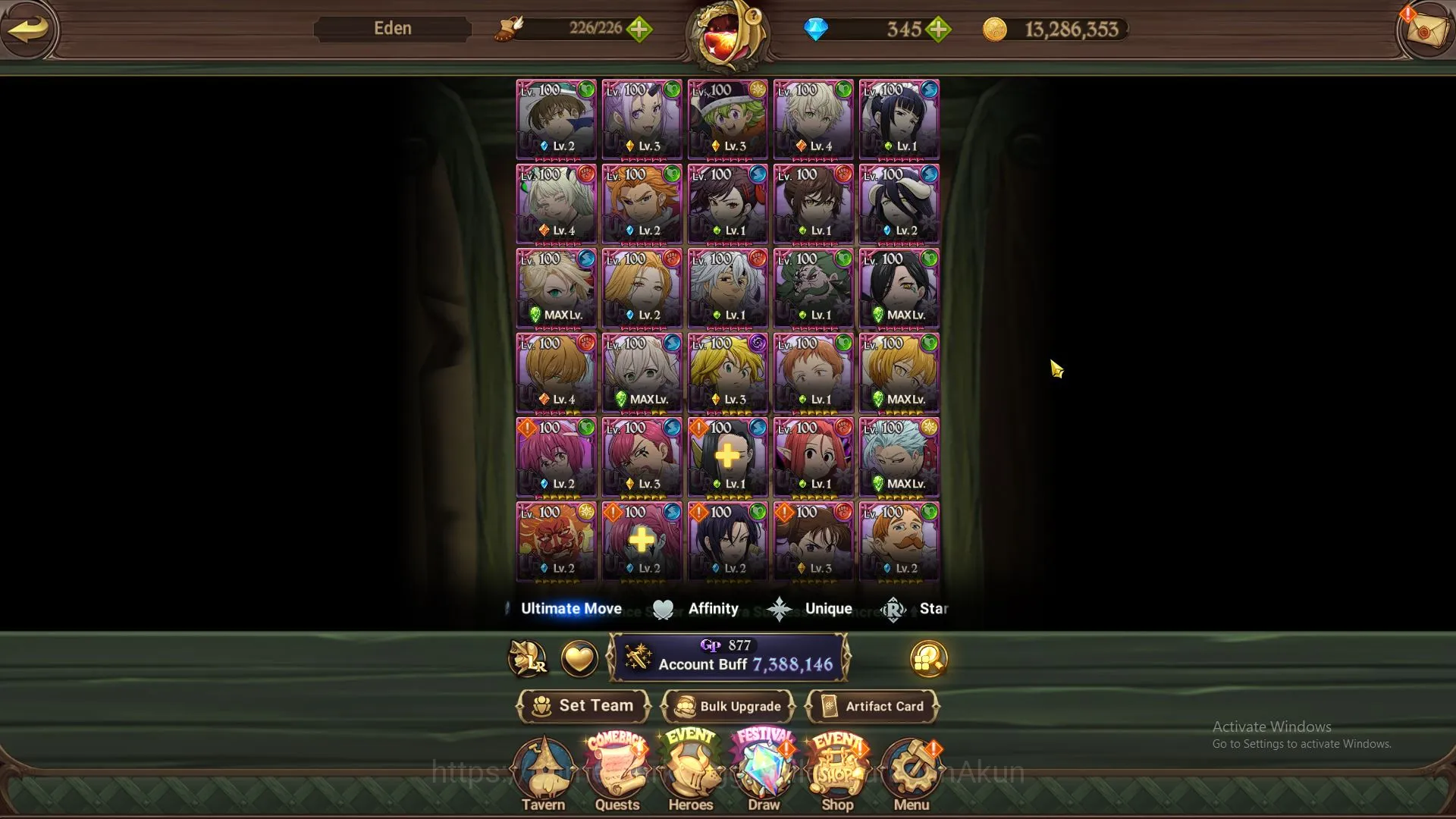 The Seven Deadly Sins: Grand Cross Accounts ASIA|7,3M CC|8 LR+12 UR+Many Collabs+345 Gems|Glox image 5