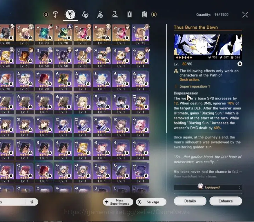 Honkai Star Rail Accounts ASIA|TL 66|11 Limited|[(Phainon,Boothil,Aventurine image 5