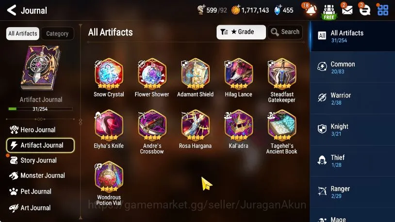 Epic Seven Accounts Mid-Tier Global Unverif|Best Starter|8ML(SECeline, Ilynav, Maken, Astro Elena, Etc)|Bless On|Poh 5