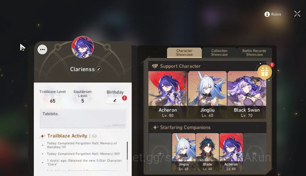 Honkai Star Rail Accounts End Game Asia|TL 70|8 Limited|Kafka+Sign,Danil E2,Anaxa,Robin,Ruan Mei,Dr Ratio,Dante,Luocha|Sj 2