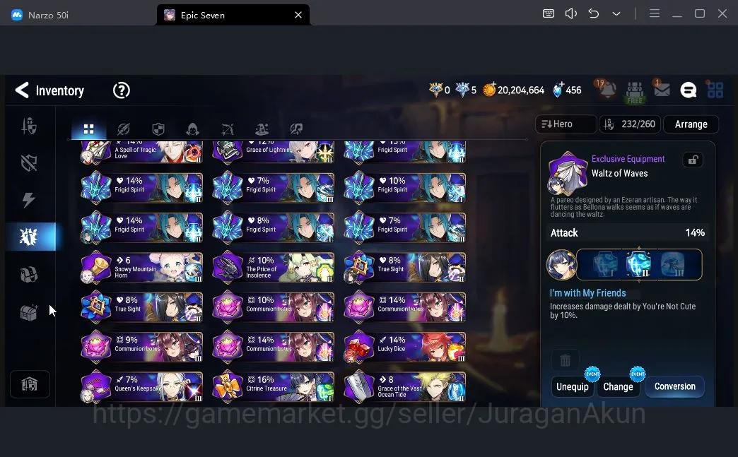 Epic Seven Accounts Mid-Tier Asia Verif| 17ML (Boss Arunka, SS Vivian, LC Bellona, BW Iseria, ATywin, US Choux,etc 10