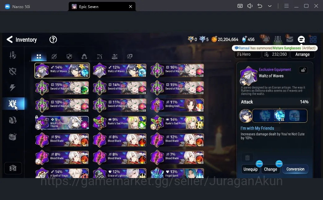 Epic Seven Accounts Mid-Tier Asia Verif| 17ML (Boss Arunka, SS Vivian, LC Bellona, BW Iseria, ATywin, US Choux,etc 3