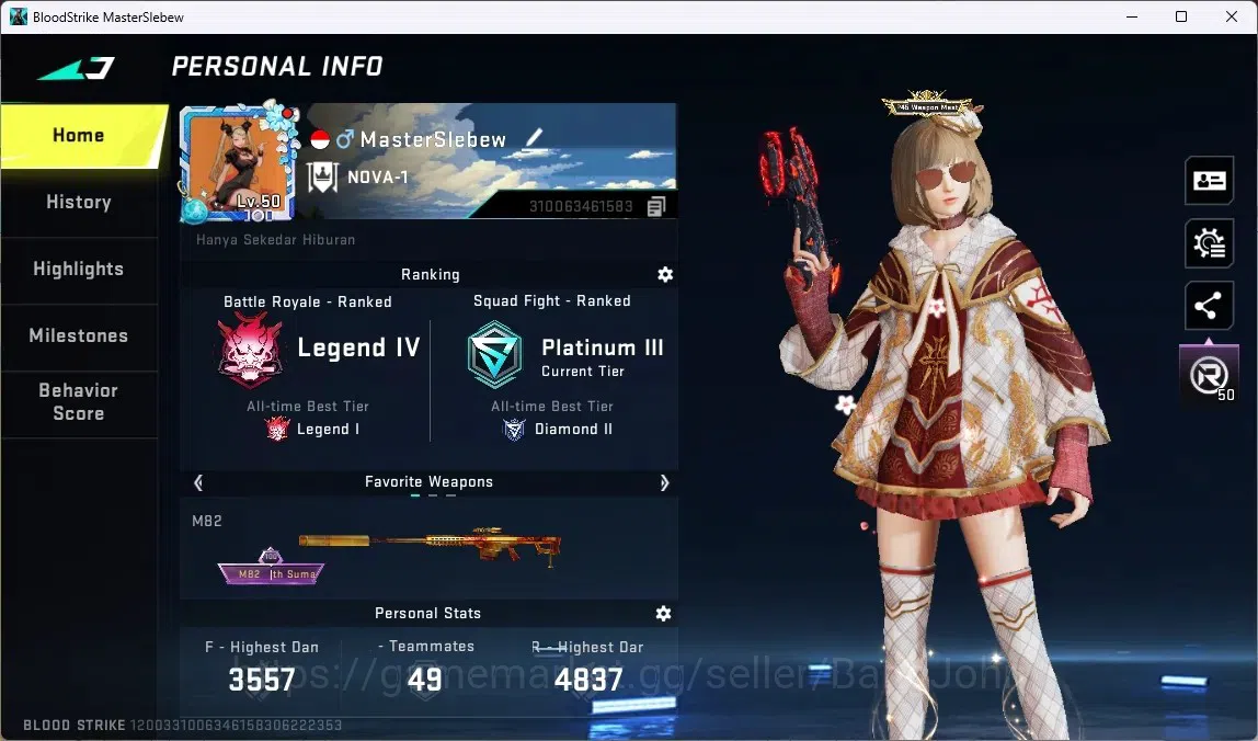 Blood Strike Accounts ASIA | 1 ETERNAL:Desert Eagle-Scorpius|COLLABS 1 E image 1