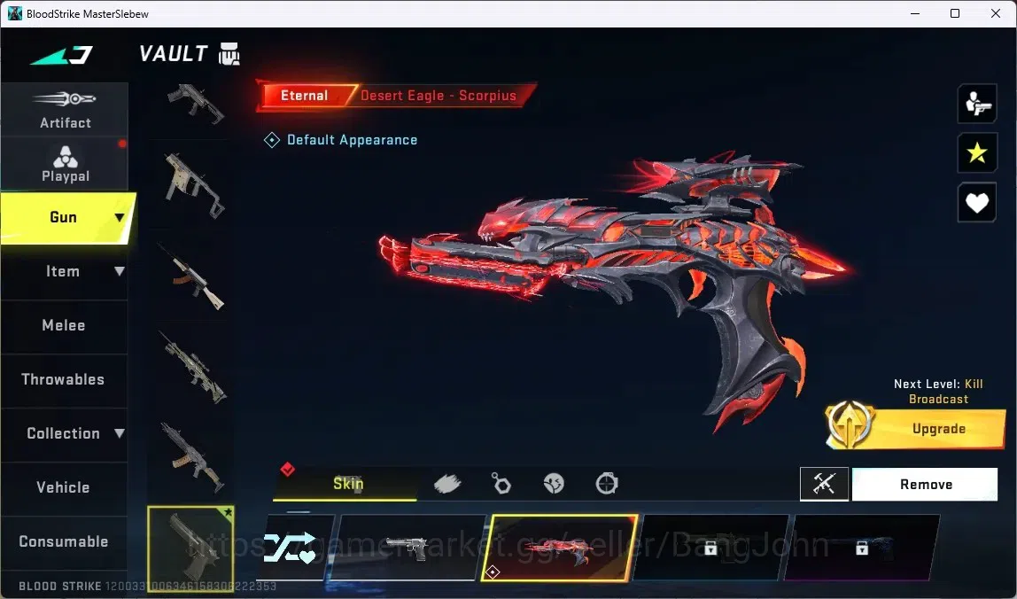 Blood Strike Accounts ASIA | 1 ETERNAL:Desert Eagle-Scorpius|COLLABS 1 E image 8