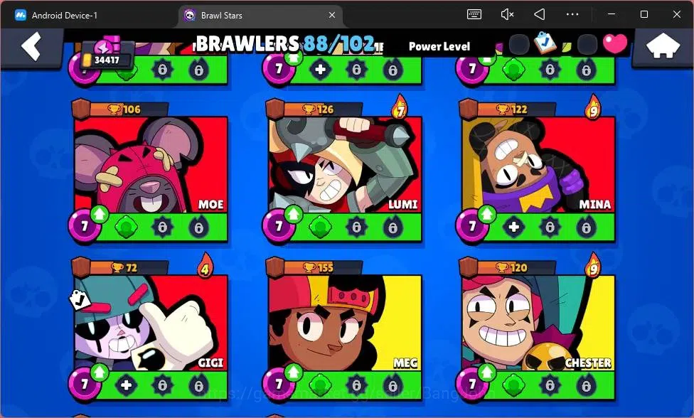 Brawl Stars Accounts Android|Trophy 34417|88 Brawler|14 MAX Hypercharge image 14