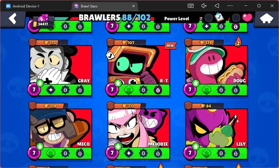 Brawl Stars Accounts Android|Trophy 34417|88 Brawler|14 MAX Hypercharge image 15