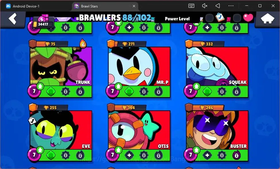 Brawl Stars Accounts Android|Trophy 34417|88 Brawler|14 MAX Hypercharge image 16