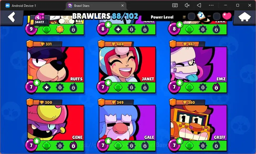 Brawl Stars Accounts Android|Trophy 34417|88 Brawler|14 MAX Hypercharge image 19