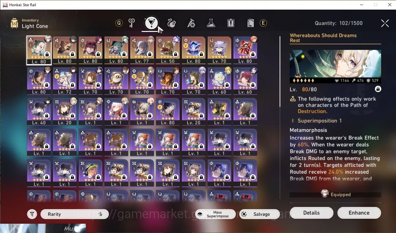 Honkai Star Rail Accounts Mid Game ASIA [TL69] 8 Limited (Kafka,Ruan MeiE1+Sign,Huohuo+Sign,Firefly+Sign,Aventurine, & ETC 6