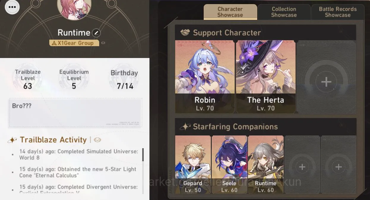 Honkai Star Rail Mid Game ASIA [TL63] 6 limited (Castorice+Sign, The Herta,  image 1
