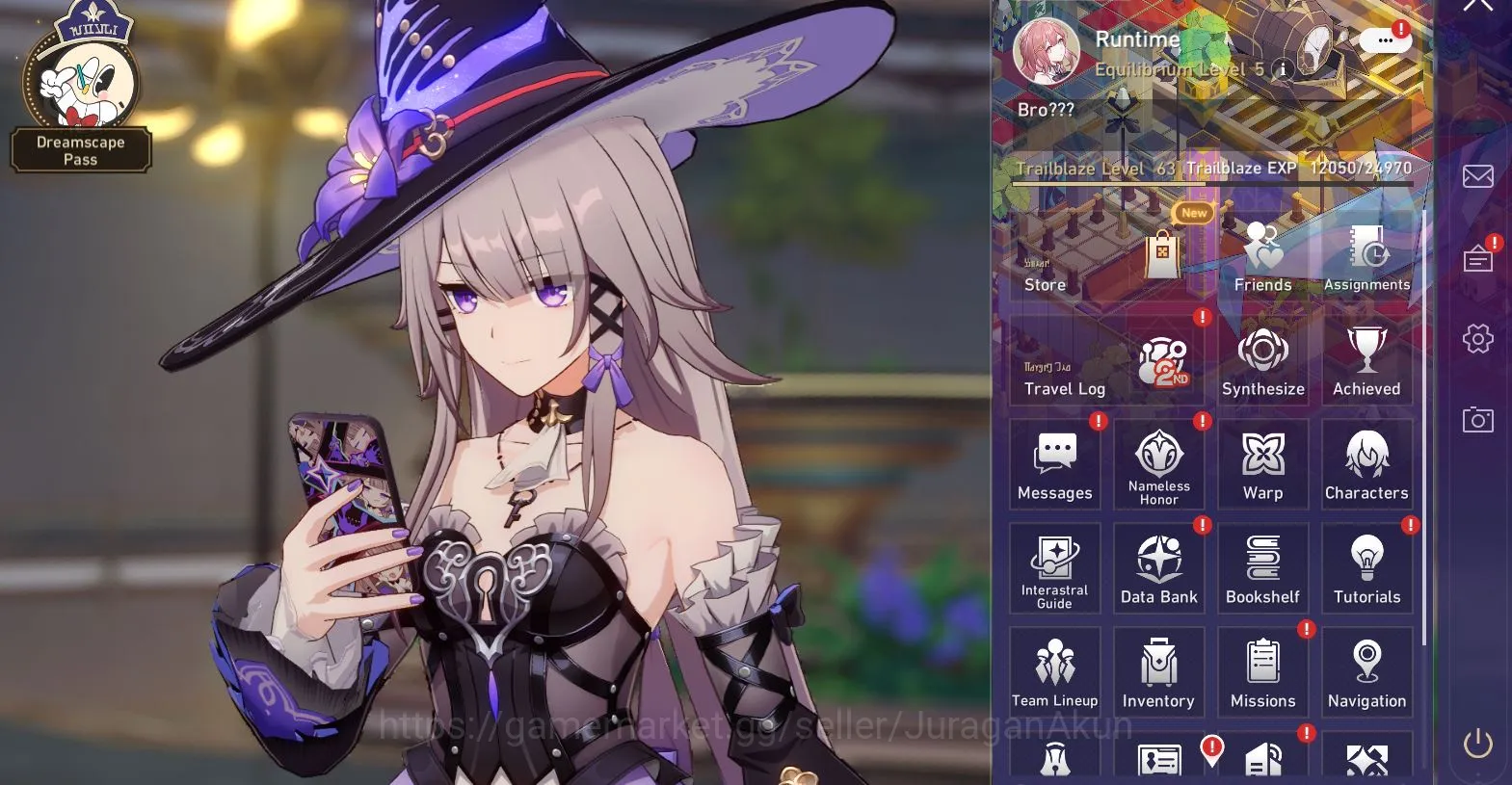 Honkai Star Rail Accounts Mid Game ASIA [TL63] 6 limited (Castorice+Sign, The Herta, Ruan Mei, etc ) (Amphoreus) |Take Email 2