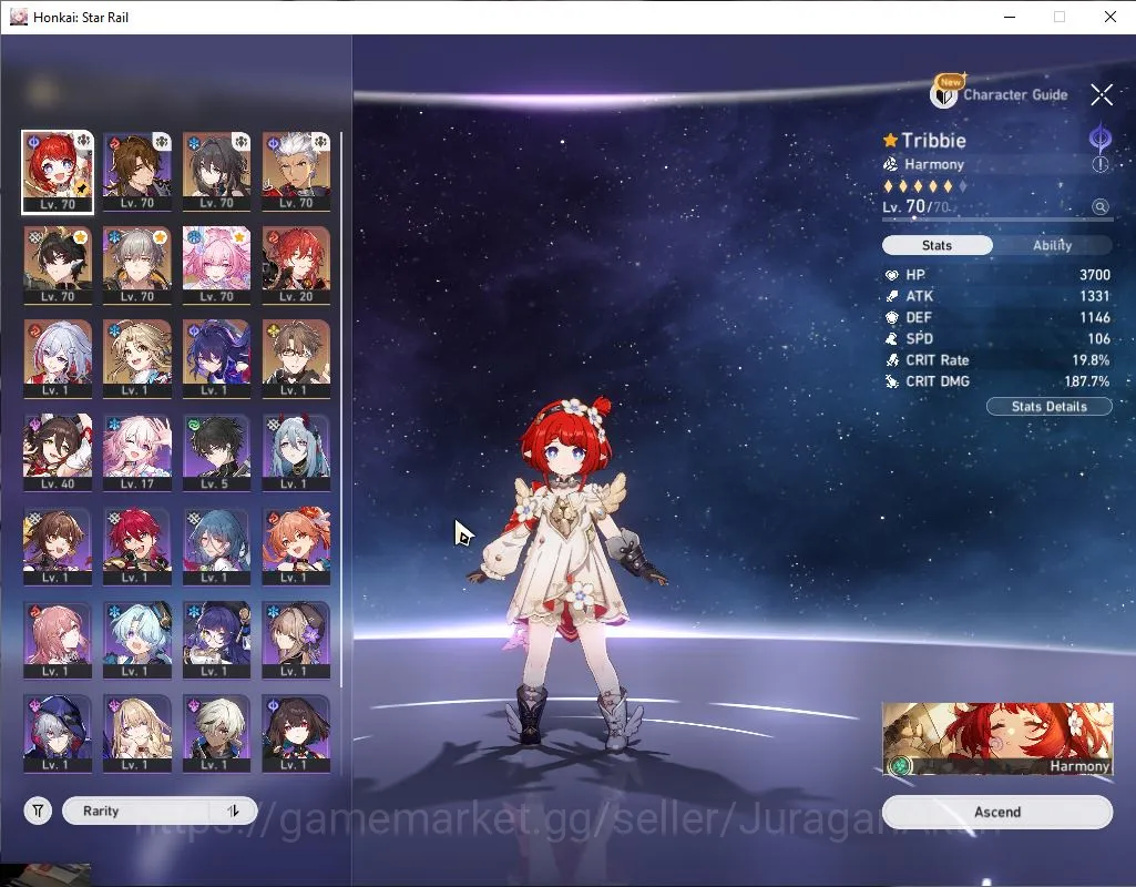 Honkai Star Rail Accounts ASIA|TL 60|1,3K SJ|6 Limited|[Cyrene,B3,Dante,Arch image 5