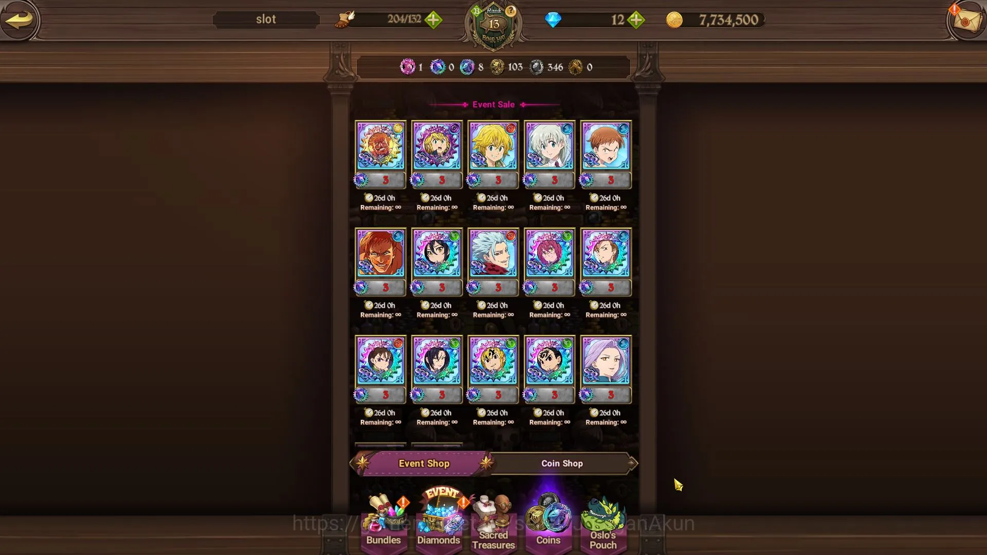 The Seven Deadly Sins: Grand Cross Accounts Global | Starter | 1,1M CC,Ch 2 | 1 LR+4 UR | Eliz image 5