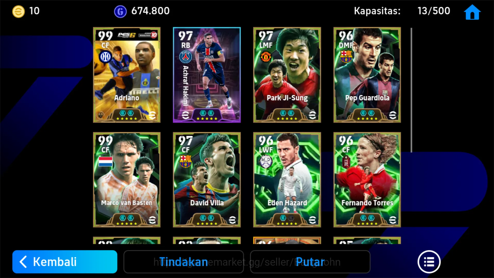 eFootball Accounts Others power 3159 | adriano | marco van basten | david villa | achraf hakimi } EFB030B 2