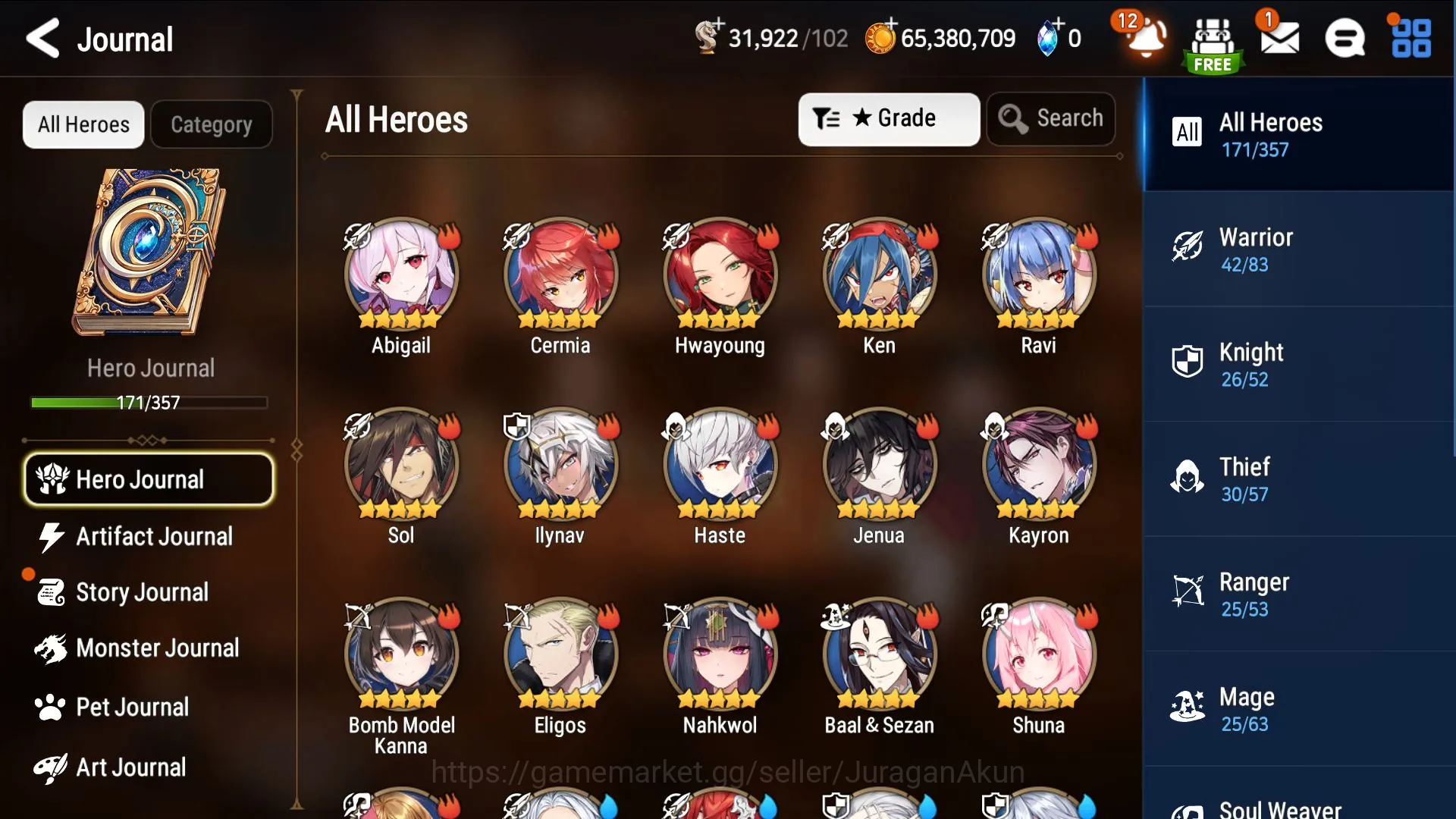 Epic Seven Accounts Mid-Tier Asia Unverif|7ML(WOTM Tenebria,LC Bellona,SSnow)171Char,Limit AW Hwayoung|POH On|Stove|31K 2