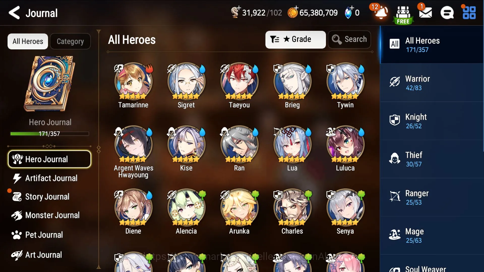 Epic Seven Accounts Mid-Tier Asia Unverif|7ML(WOTM Tenebria,LC Bellona,SSnow)171Char,Limit AW Hwayoung|POH On|Stove|31K 3