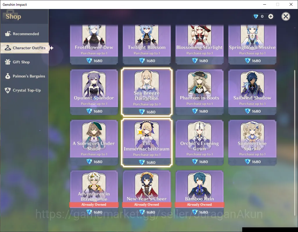 Genshin Impact Accounts Mid Game ASIA |AR 50|8 Limited 1+(5*Weapon)|Yae 3