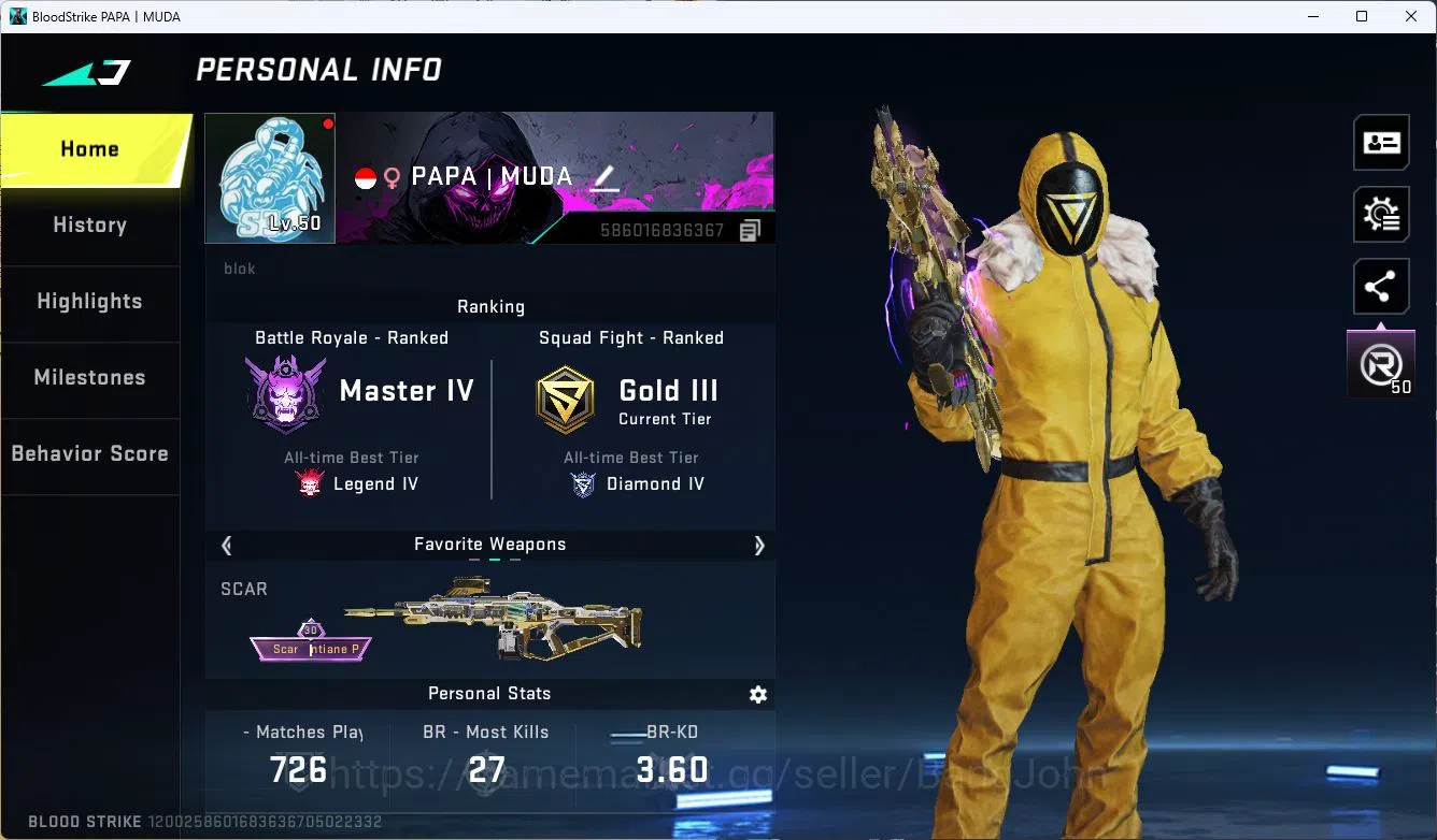 Blood Strike Accounts ASIA|ULTRA=AR97,AUG,MCX,M4A1,ORIGIN-12,URB,INP-9,S image 2
