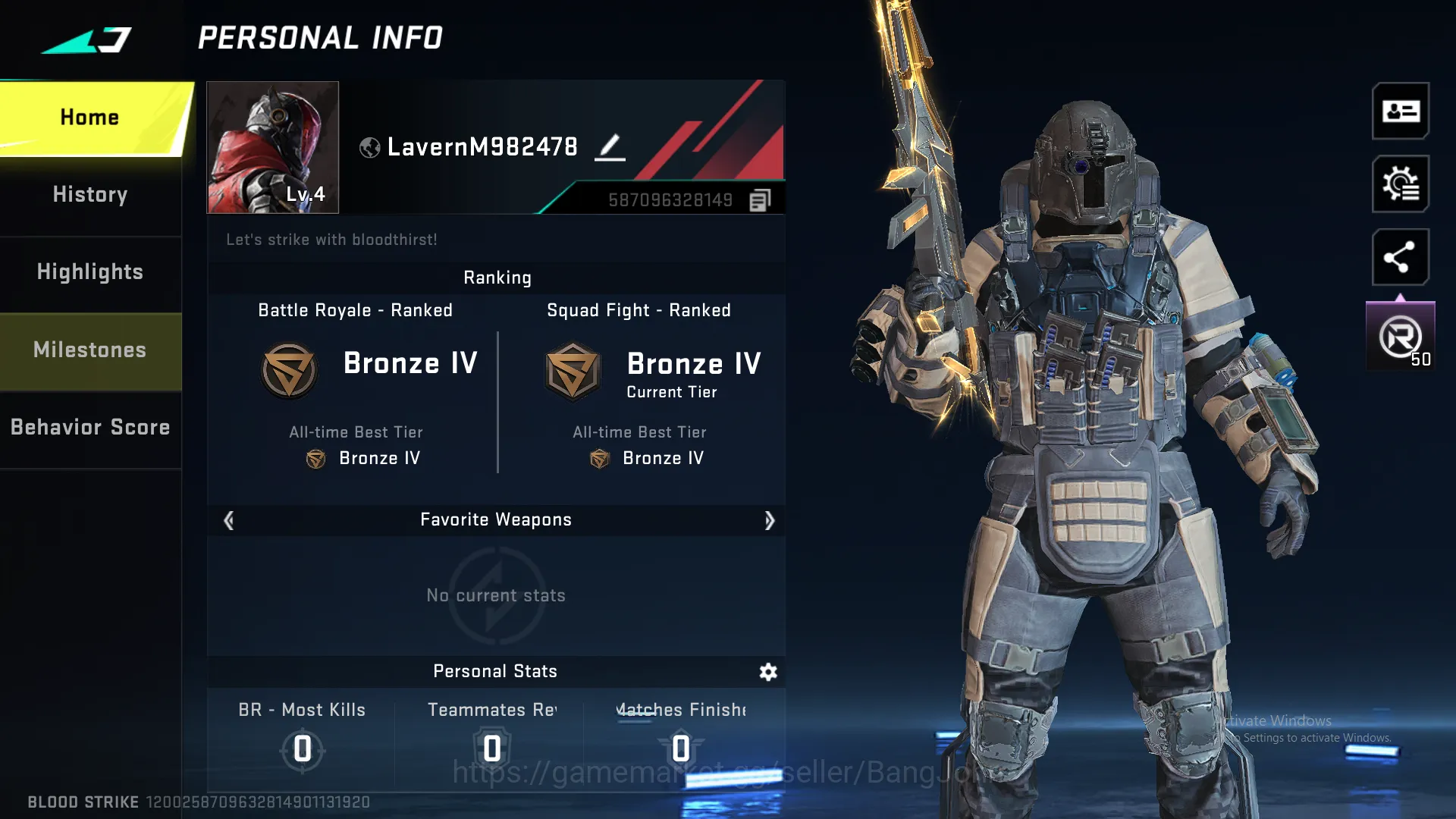 Blood Strike Accounts Ultra UMP | Change Name ~ BS213B image 1