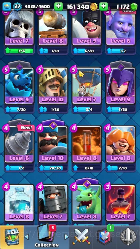 Clash Royale Accounts Midgame Lvl 27|Trophy 6085|KTL 10|Limit Skin|Card 104| 1 Hero 6 EVO 2 Champ 23 Legend 28 Epic,30 10
