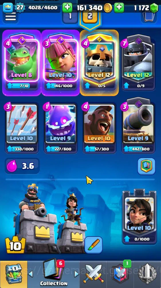 Clash Royale Accounts Midgame Lvl 27|Trophy 6085|KTL 10|Limit Skin|Card 104| 1 Hero 6 EVO 2 Champ 23 Legend 28 Epic,30 4