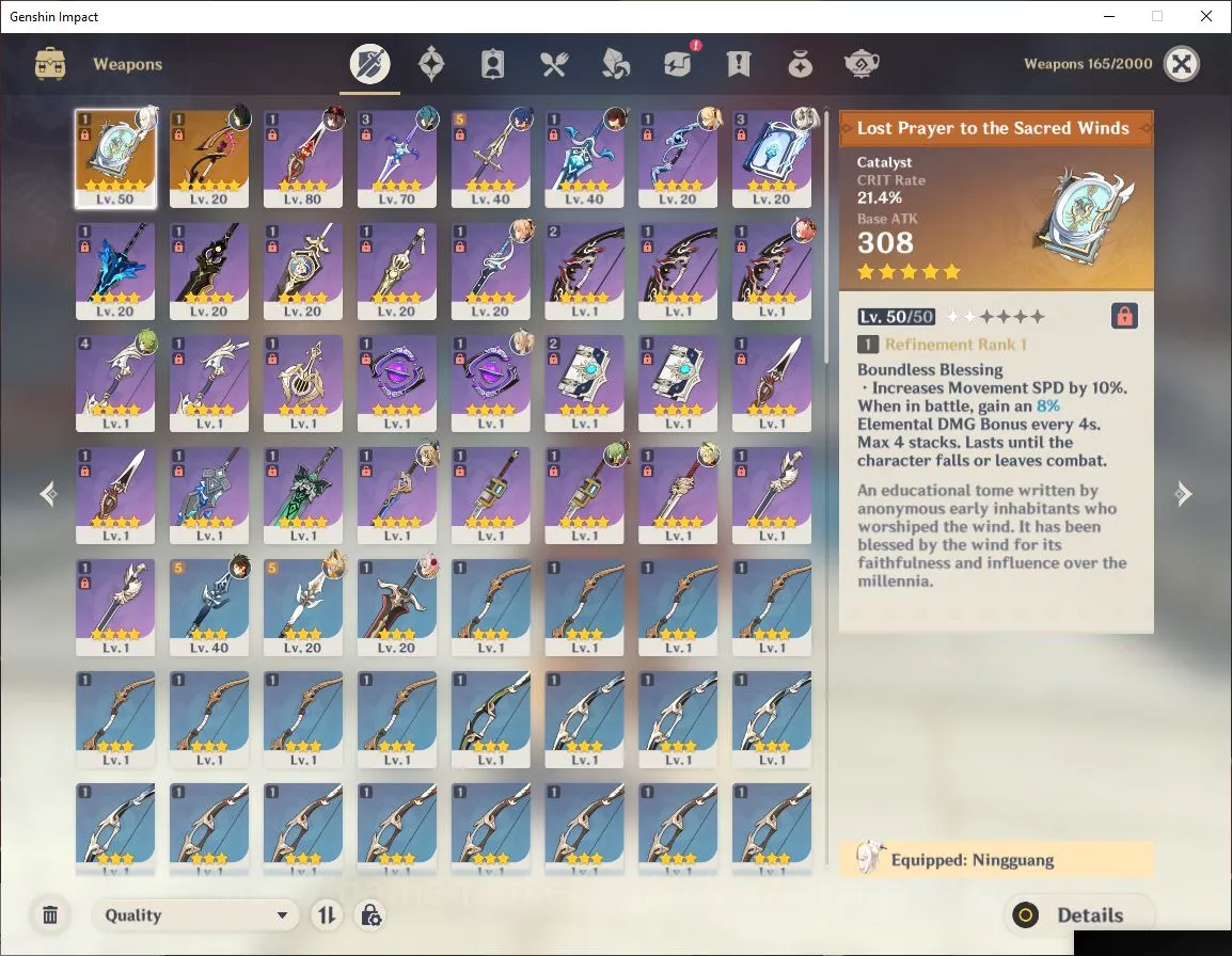 Genshin Impact Accounts Mid Game ASIA|AR50| 3 Limited + 2 [5 Star's Weapon] Zhongli C1,Hu Tao,Nahida |MC Male|Take 5