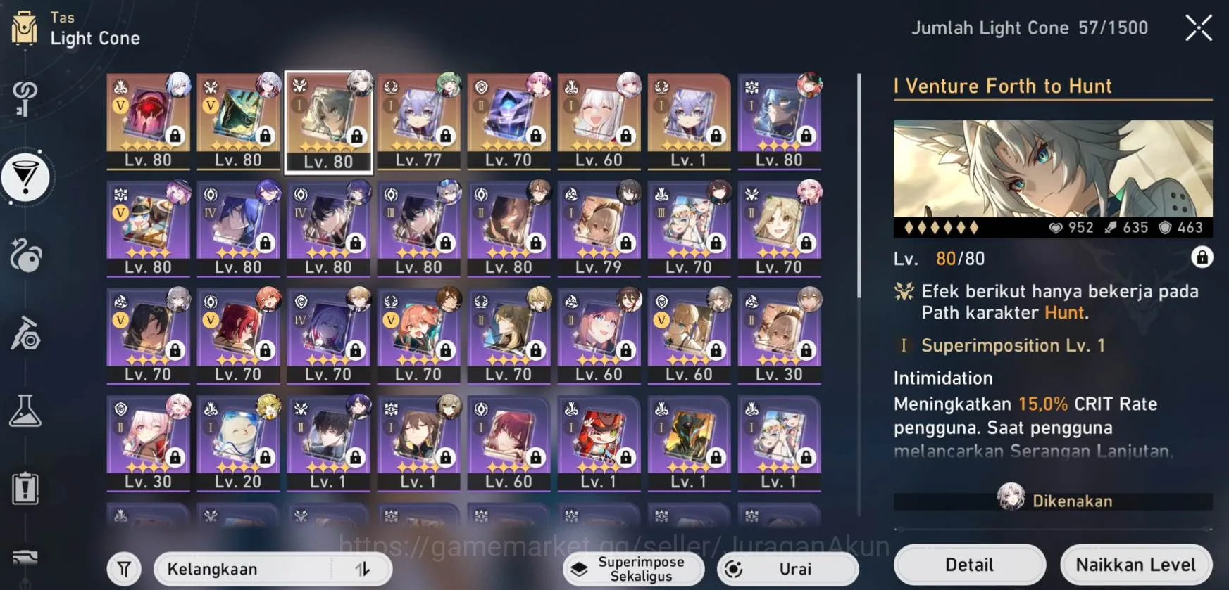 Honkai Star Rail Accounts Mid Game Asia [TL70] 11 Limited (Feixiao+Sign, Huohuo, Archeron, Jade, Ruan Mei, Topaz, Luocha and 4