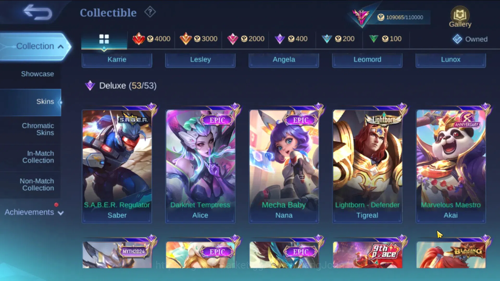 Mobile Legends: Bang Bang Accounts Global|Hero 123|Skin 344|Exalted|Legend Lunox|KOF image 12