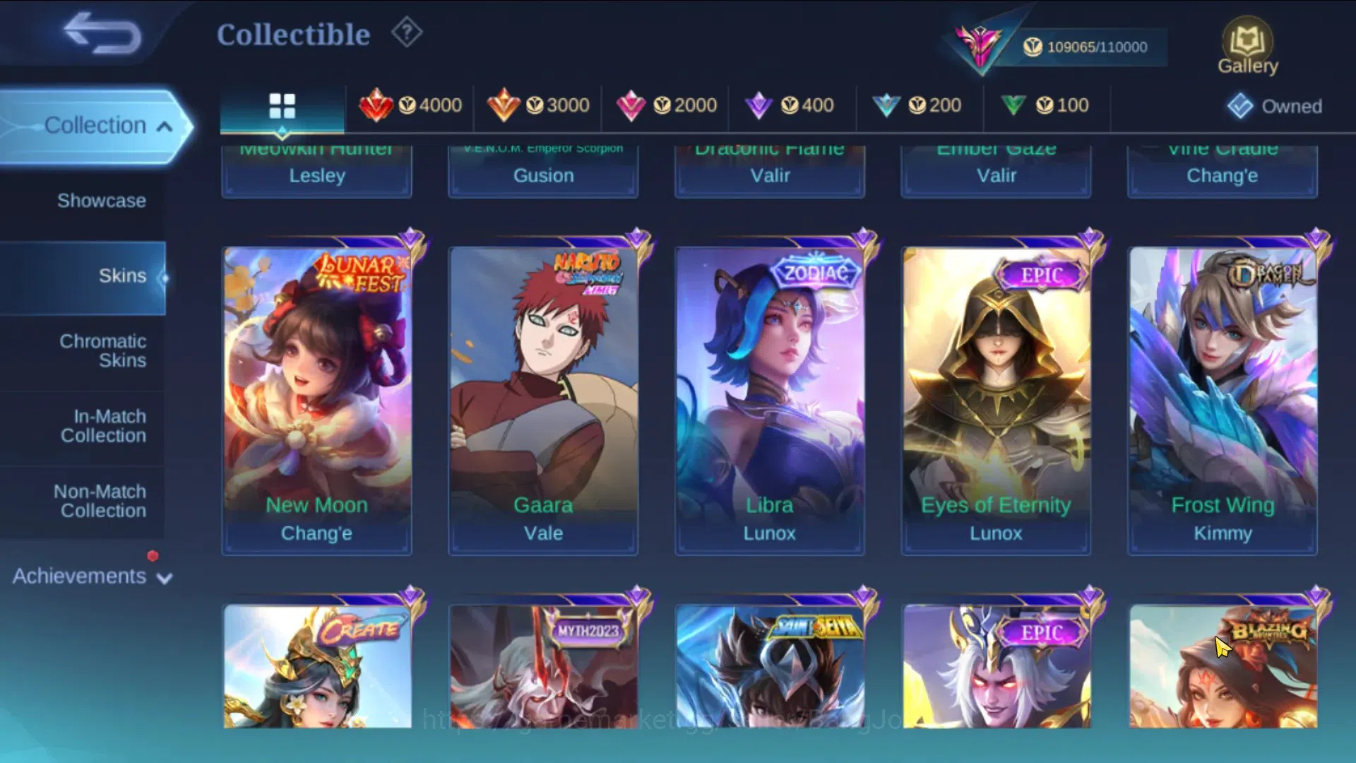 Mobile Legends: Bang Bang Accounts Global|Hero 123|Skin 344|Exalted|Legend Lunox|KOF image 5