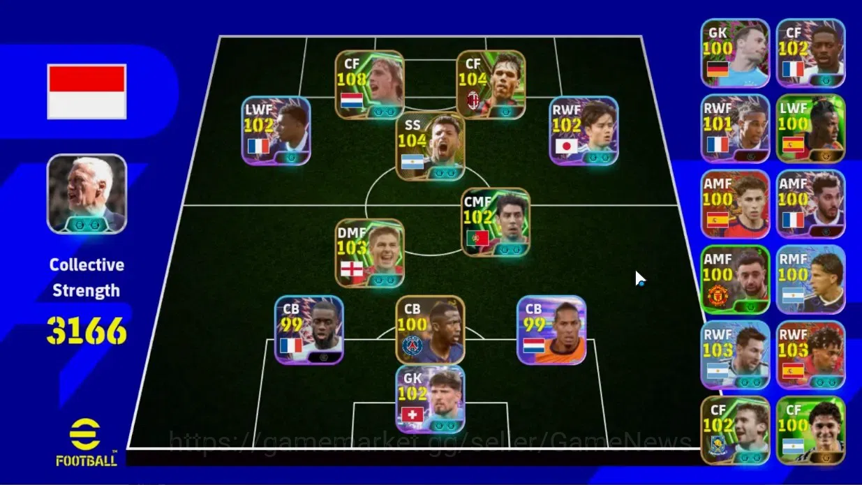 eFootball Accounts Others Android|CS 3166|6 Johan C,Marco VB,Sergio A,Steven G,Rul C,Andriy S|8 Show time Lamine Yamal 1