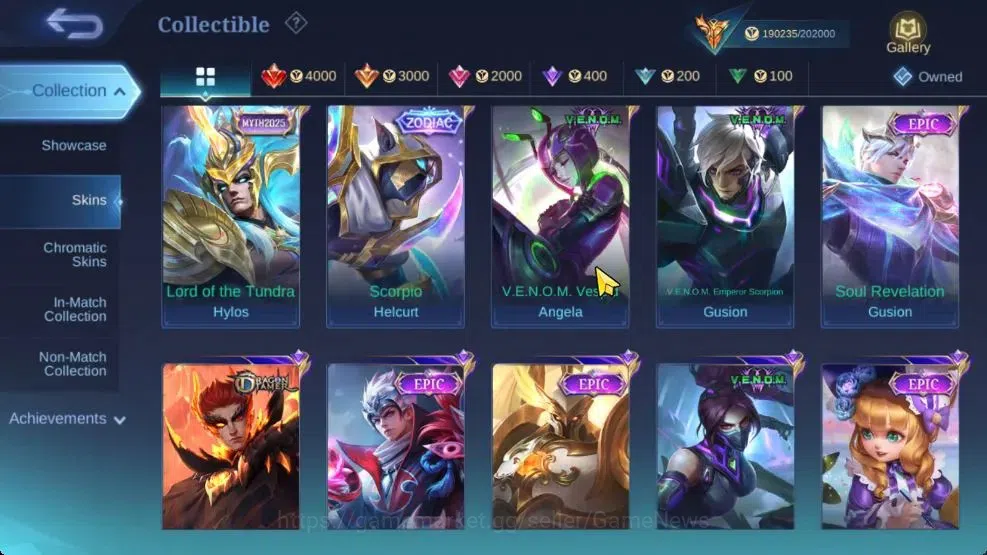 Mobile Legends: Bang Bang Accounts Hero 132|Skin 470|Legend[Freya,Guin],Aspiran[Ruby, image 15
