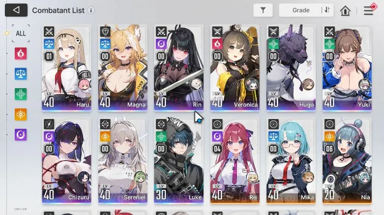 Chaos Zero Nightmare Accounts GLOBAL|Lv 40|9 SSR [HaruM1,Rin,Veronica,Yuki,Chizu image 3