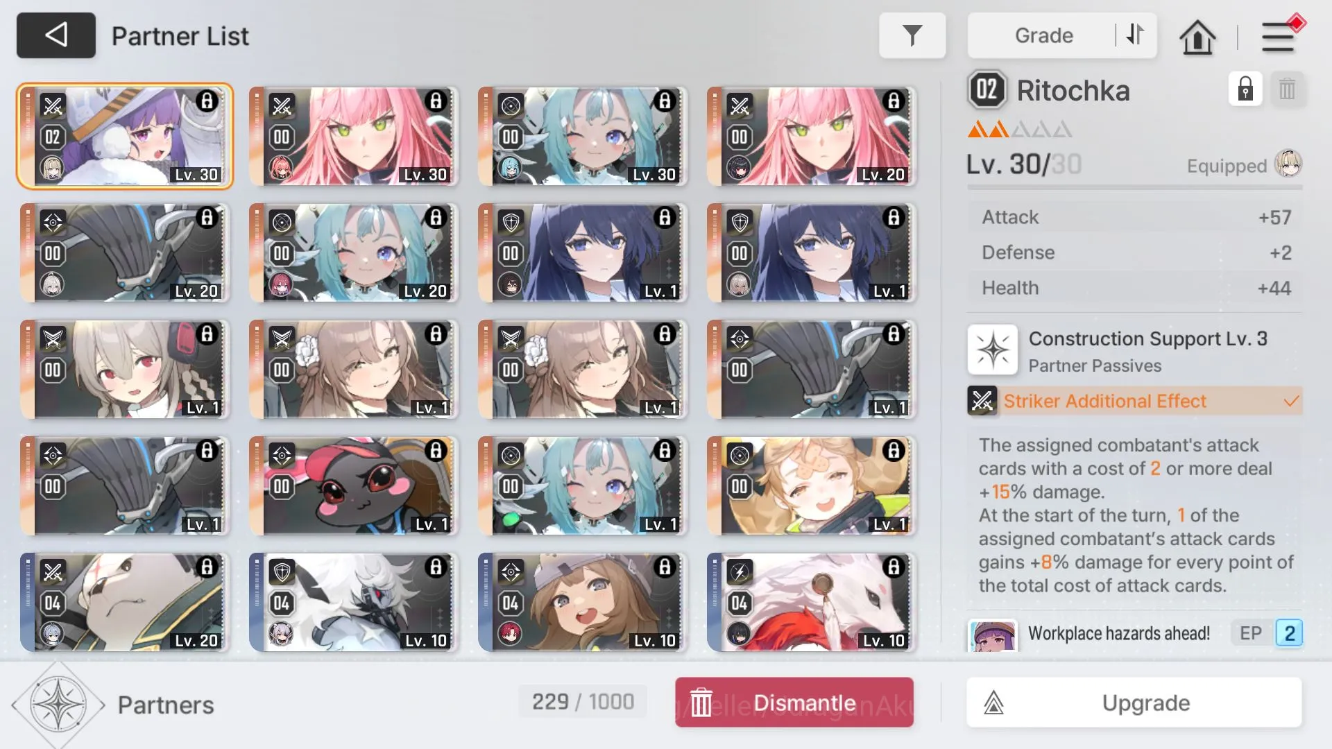 Chaos Zero Nightmare Accounts Global Lv31| 6 SSR (Haru M1, Rin, Khalipe, Mei Lin,etc) + 10 SR (Mika M5, etc) + 16 SR 5