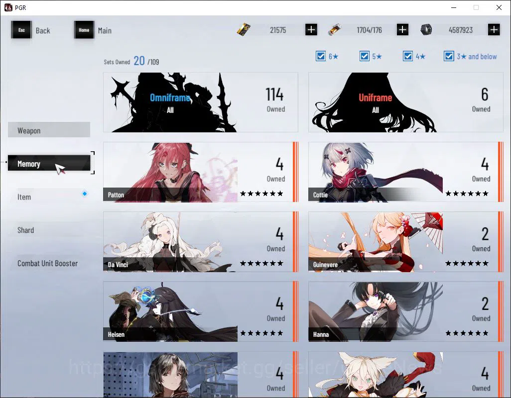 Punishing: Gray Raven Accounts Starter Asia | 21K BC 8,3K YC 13K BlueCard | LuciaCW+Sign, Chorot, Feral, etc |Log Google 8