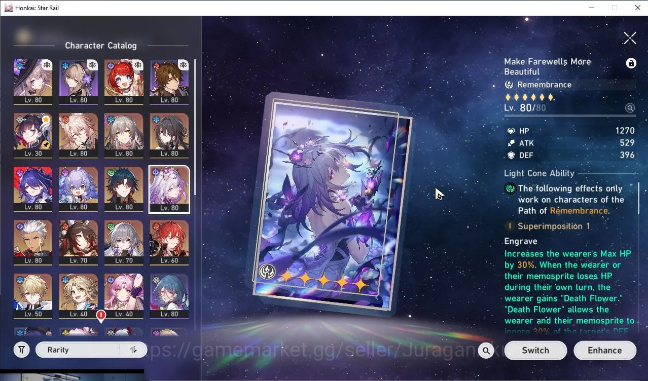 Honkai Star Rail Accounts Mid Game ASIA|TL70|7 Limited [Acheron+Sign,Castorice+Sign,The 2